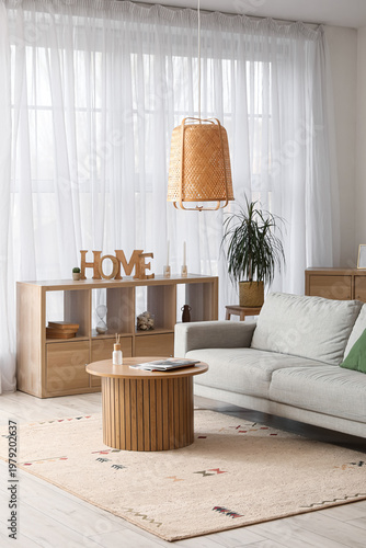 Interior of cozy living roo...