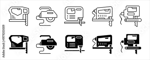 Jigsaw Machine Tool Equipment Icon