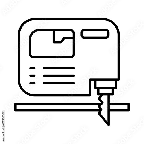 Jigsaw Machine Tool Equipment Icon