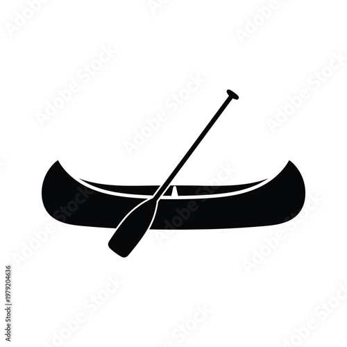 Canoe Paddle Journey Commercial Icon