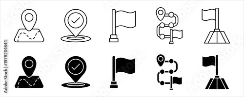 Checkpoint Location Flag Navigation Icon