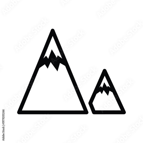 Mountain Peaks Geometric Icon Business Success