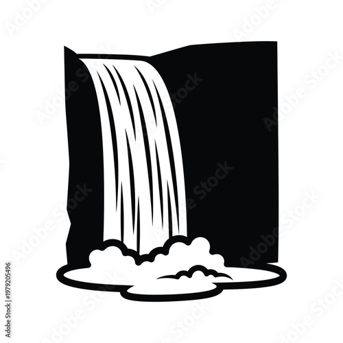 Waterfall Splash Nature Symbol Commercial
