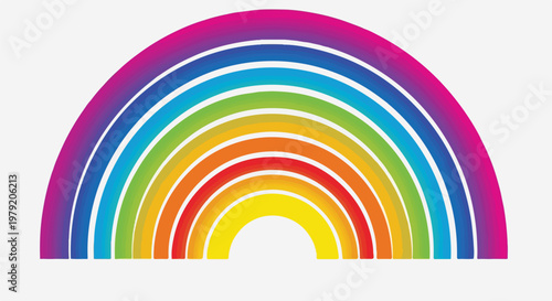 Vibrant Rainbow Colors in Arch Shape.