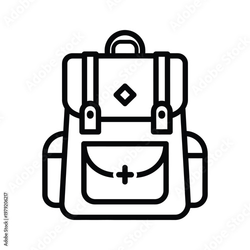 Backpack Travel Gear Icon Commercial Symbol