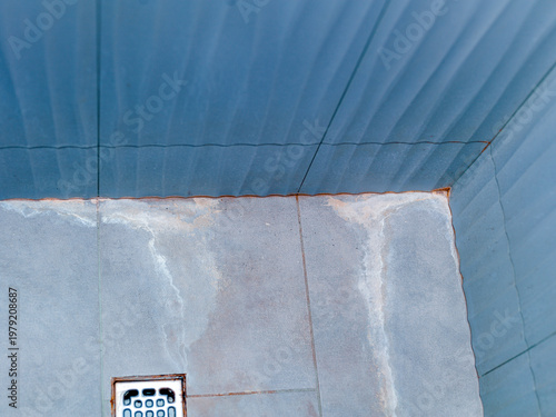 shower floor with stains