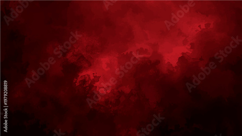 Vector Crimson clouds dominate a dark atmosphere evokes intense emotion , dramatic and surreal and abstract and gloomy with nebulous forms floats and texture rich and profound