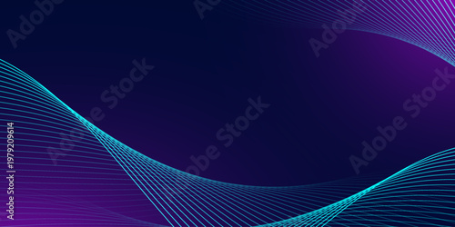 Abstract digital wave background. Design for financial technology data light neon internet online fiber optic.