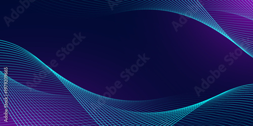 Abstract digital wave background. Design for fluid financial technology data light neon internet online fiber optic banner business and communication.