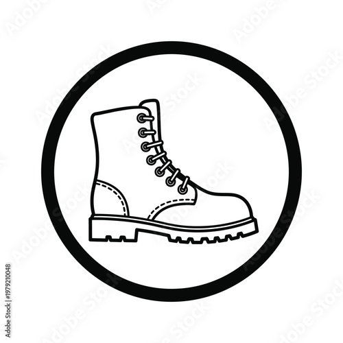 Work Boot Icon Safety Gear Symbol