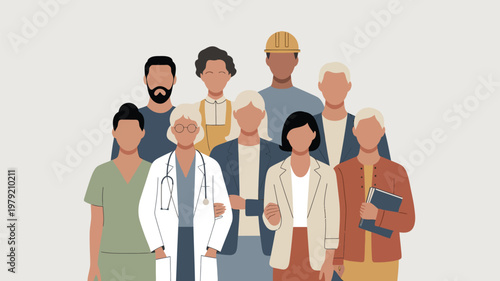 A woman cheerfully cooking in a bright and cozy kitchen illustration