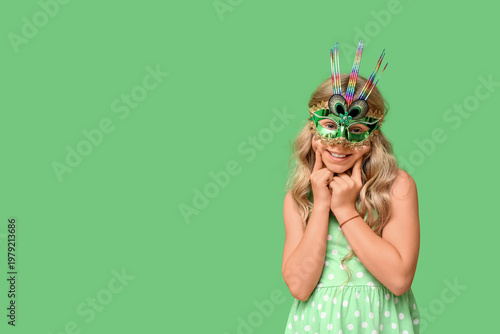Smiling little girl wearing...