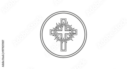 Celtic Cross Design Symbol Emblem.