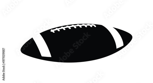 American football graphic with white stripes a stark silhouette