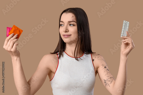 Beautiful young woman with ...