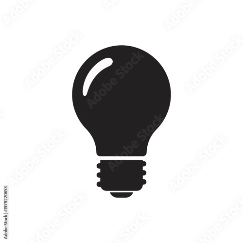Light bulb vector icon illustration representing idea innovation energy and creativity