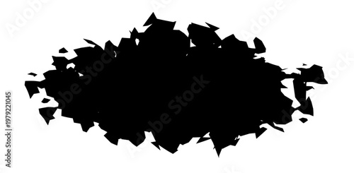 Abstract black ink splash, grunge texture, artistic paint splatter design element