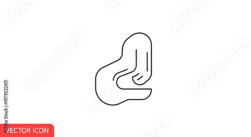 Vector illustration of a hand gesture.