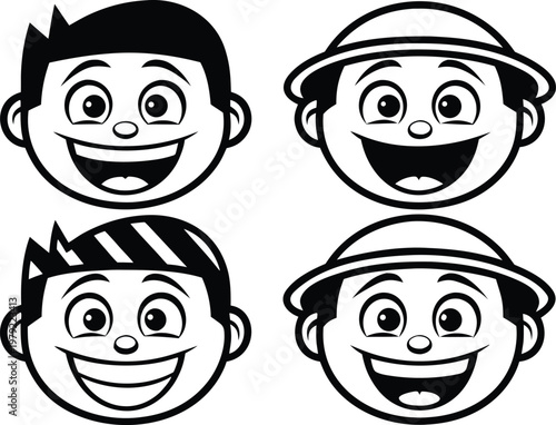 Funny Faces Expression Character Collection. Playful Funny Faces Emotion Set. Cute Funny Faces Cartoon Expressions Set. Happy Funny Faces Emotion Collection. Silly Joyful Funny Faces Character Pack.