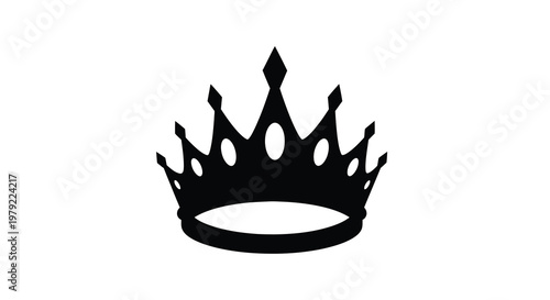 Elegant black crown design with ornate details a striking silhouette