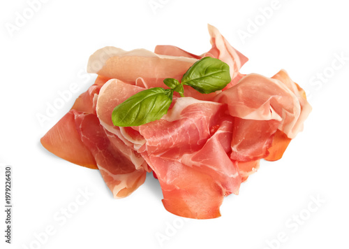 Slices of tasty prosciutto ...