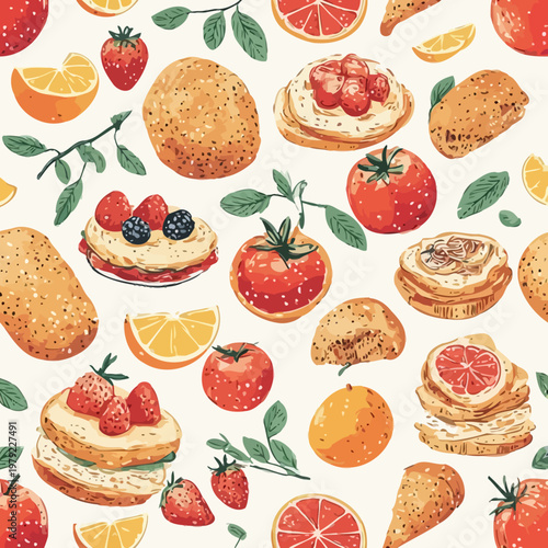 Food Pattern design very cool