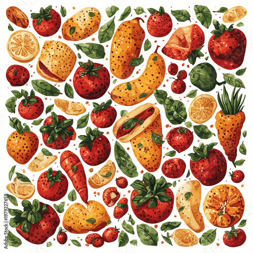 Food Pattern design very cool