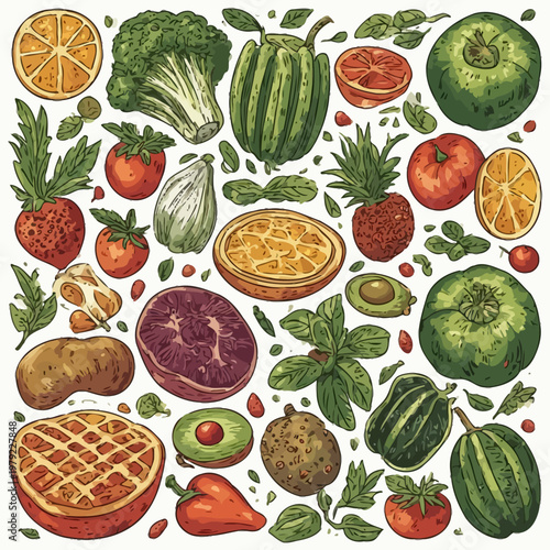 Food Pattern design very cool