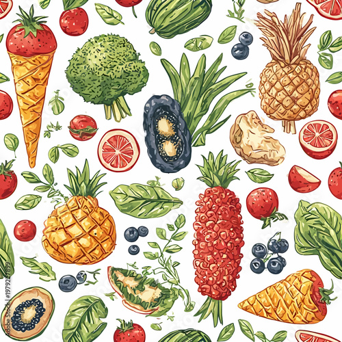 Food Pattern design very cool
