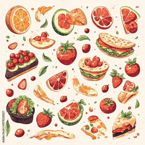 Food Pattern design very cool