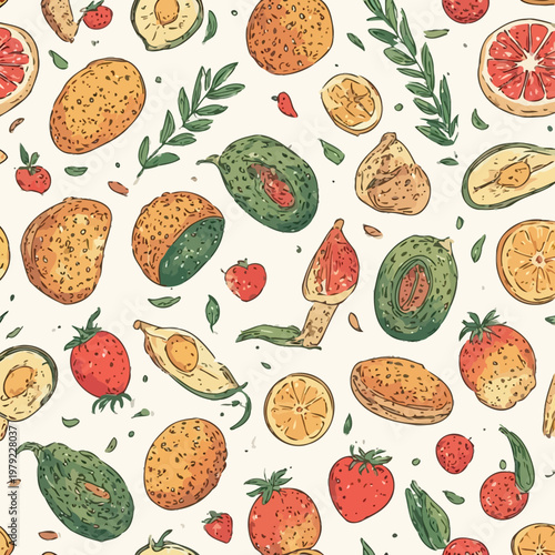 Food Pattern design very cool