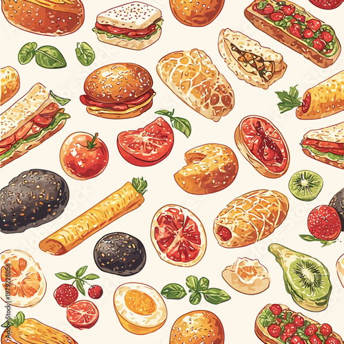 Food Pattern design very cool