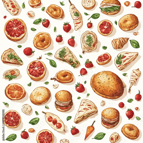 Food Pattern design very cool