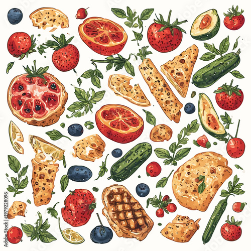Food Pattern design very cool