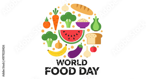 World Food Day Logo Illustration.