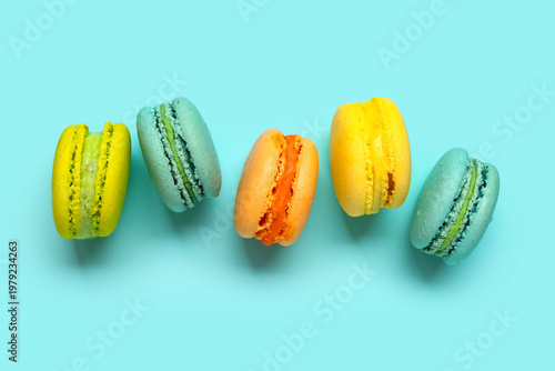 Different tasty sweet macar...