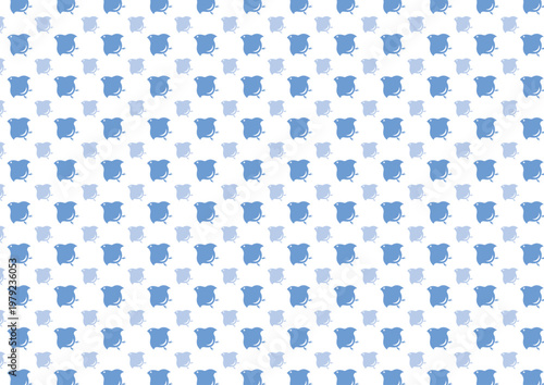 【日本の伝統模様】千鳥・千鳥格子のシームレスパターン（青系） / Chidori & Chidori-goushi (Houndstooth) – Japanese Traditional Seamless Pattern  (Blue Tones)