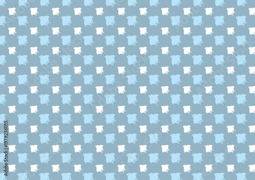 【日本の伝統模様】千鳥・千鳥格子のシームレスパターン（青系） / Chidori & Chidori-goushi (Houndstooth) – Japanese Traditional Seamless Pattern  (Blue Tones)