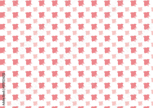 【日本の伝統模様】千鳥・千鳥格子のシームレスパターン（赤系） / Chidori & Chidori-goushi (Houndstooth) – Japanese Traditional Seamless Pattern Set  (Red Tones)