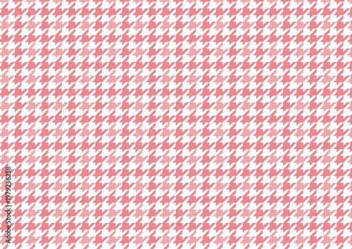 【日本の伝統模様】千鳥・千鳥格子のシームレスパターン（赤系） / Chidori & Chidori-goushi (Houndstooth) – Japanese Traditional Seamless Pattern Set  (Red Tones)