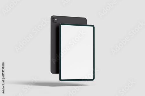 Blank tablet mockup vertical view