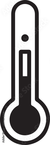 Black Outlined Icon of Temperature