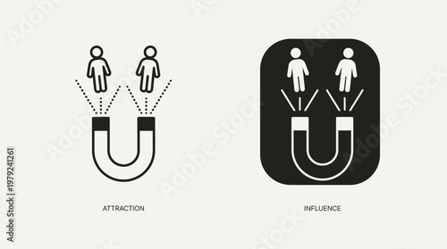 Magnet metaphors influence repelling, attraction pulling, human interaction dynamics, symbolic forces shaping relationships, psychology, and social connection.
