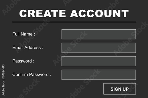 A person creating an account on a website with a simple sign up form