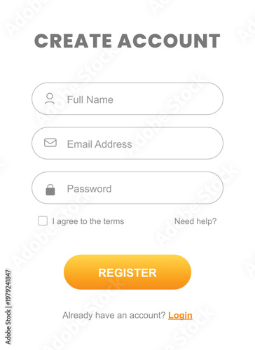 A person creating an account on a website with a registration form