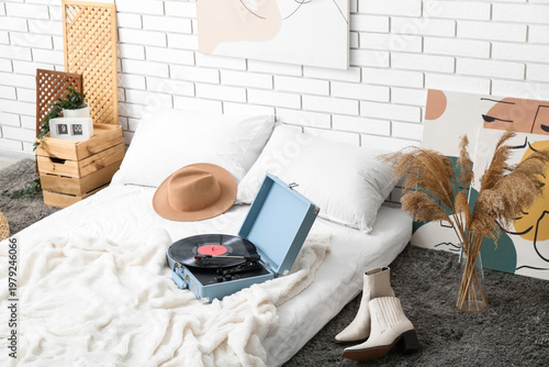 Record player with vinyl di...