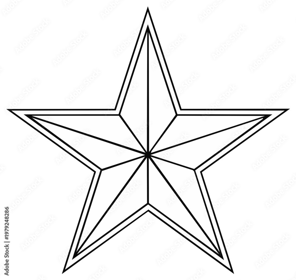 Obraz premium Classic Outline Star Symbol