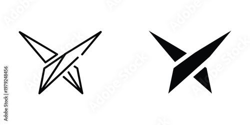 Contrasting geometric star designs with differing levels of complexity and fill.