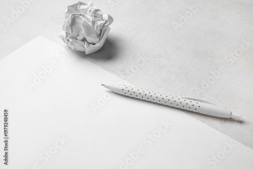 Sheet paper, crumpled paper...
