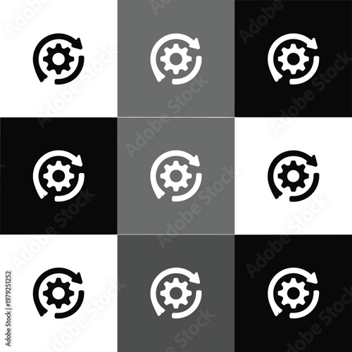 Technology and computer hardware line icon set with monitor laptop server and device symbols for digital systems